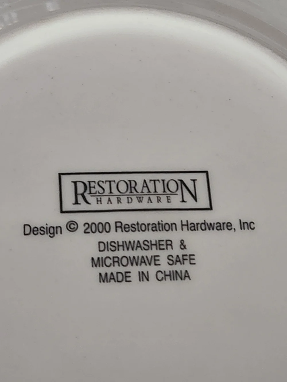 Restoration Hardware Set of four vintage ceramic cheese appetizer plates